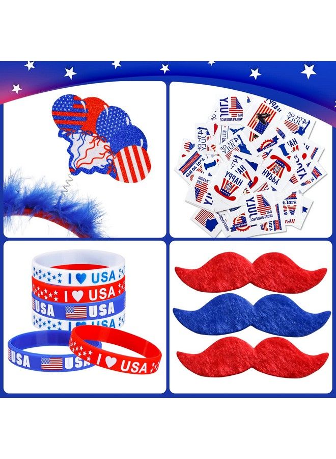 Lansian 4Th Of July Accessories Bulk Party Supplies 146Pcs Patriotic Party Favors Set For Independence Day Decorations Memorial Day Celebrations Usa Flags Themed Party Parades Classroom Rewards For Kids  - Image 5