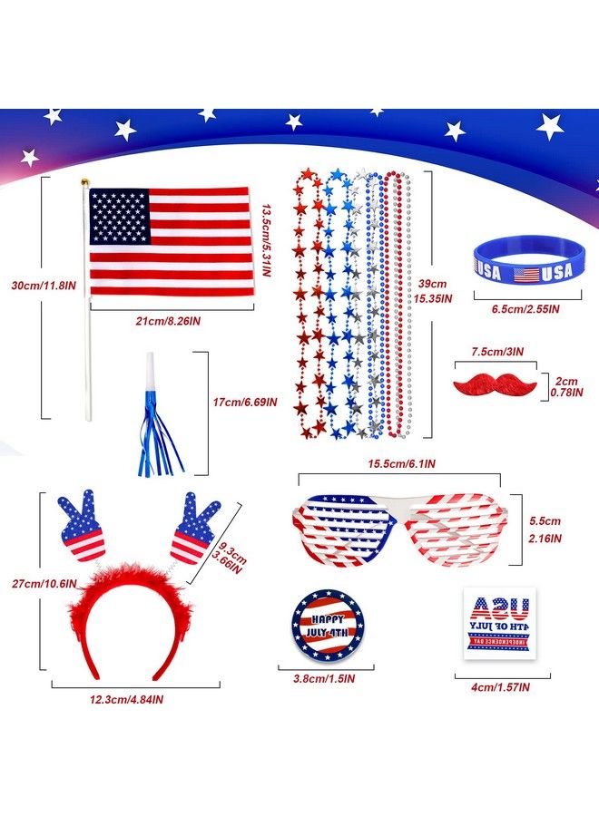 Lansian 4Th Of July Accessories Bulk Party Supplies 146Pcs Patriotic Party Favors Set For Independence Day Decorations Memorial Day Celebrations Usa Flags Themed Party Parades Classroom Rewards For Kids  - Image 4