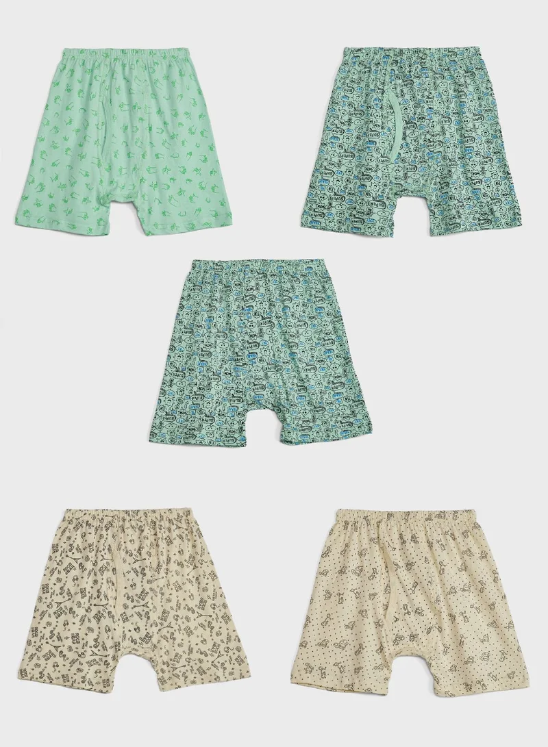Pinata Pack Of 5 Printed Boys Boxer
