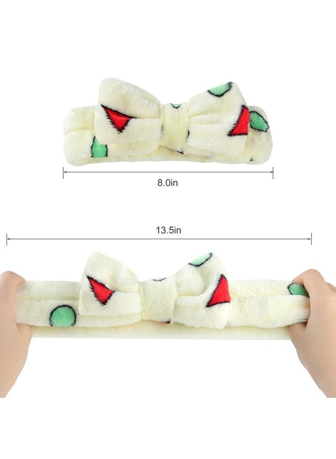 LAXIZAR 10 PCS Bow Headbands Shower Spa Headbands Headwraps for Women Washing Face Hair Band - Image 2