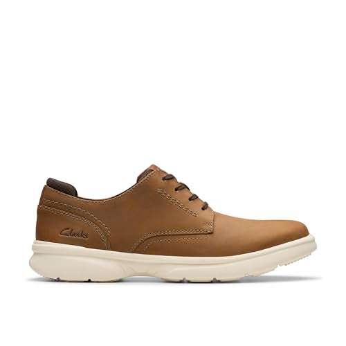 Clarks Collection Men's Bradley Plain Oxford, Light Brown Leather, 10 Medium US - Image 2