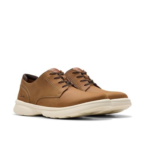 Clarks Collection Men's Bradley Plain Oxford, Light Brown Leather, 10 Medium US - Image 5