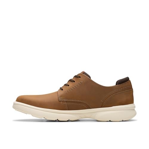 Clarks Collection Men's Bradley Plain Oxford, Light Brown Leather, 10 Medium US - Image 3
