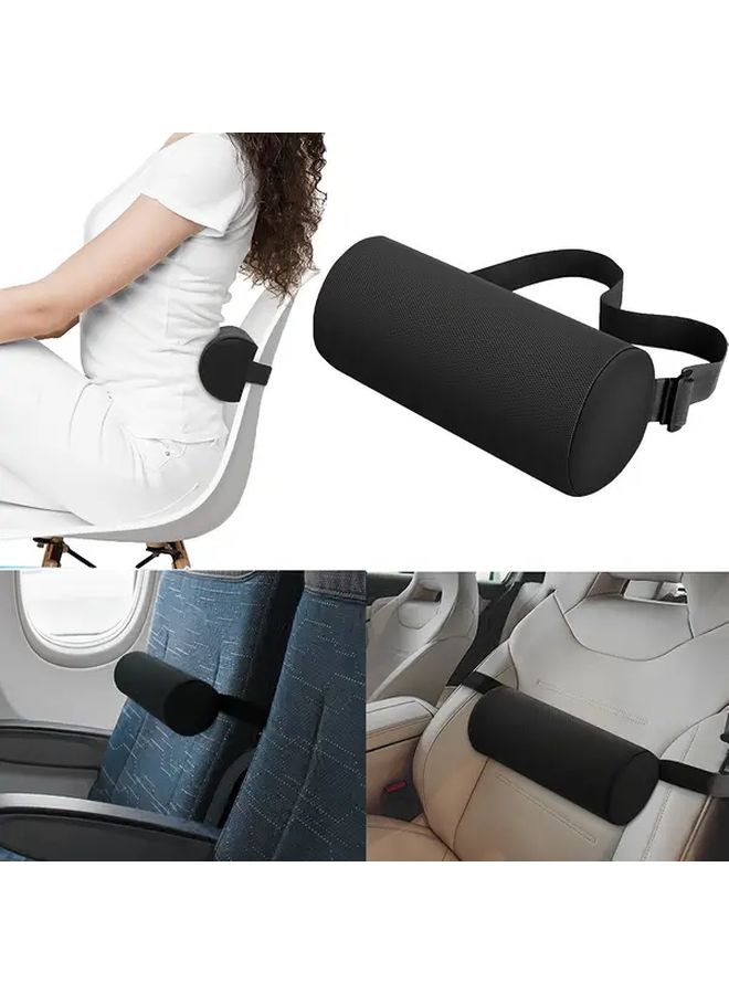 Ergonomic Soft Lumbar Support Pillow Extra Polyurethane for Office Chair Gaming Chair Car Seat Home Office Use Black - Image 1