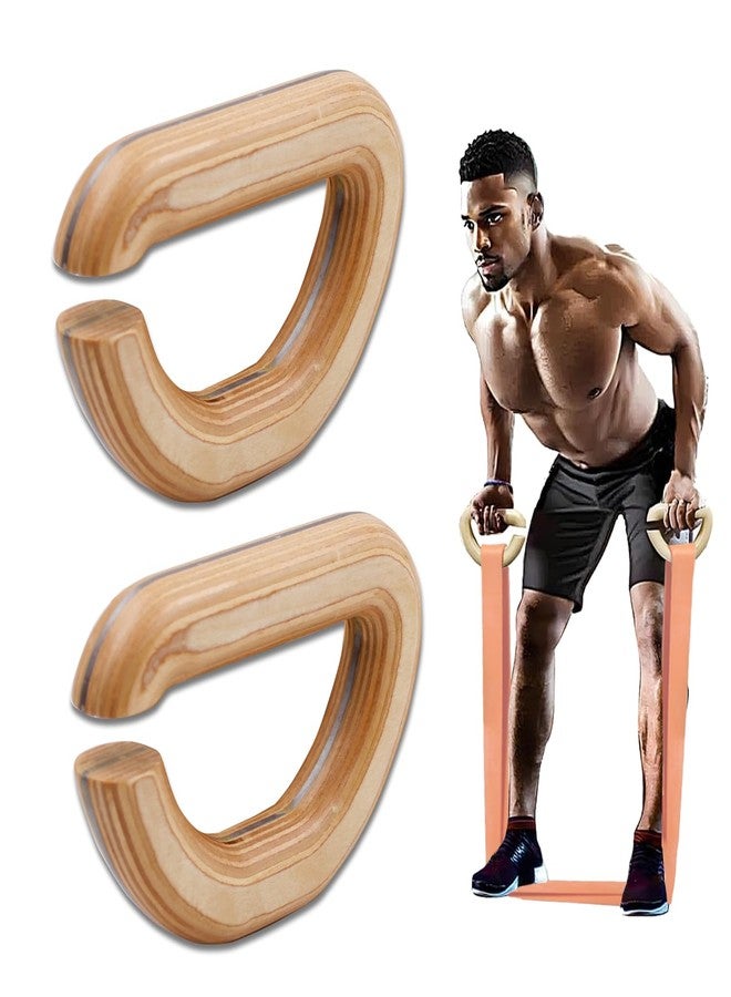 Lights Mountain Wooden Resistance Bands Handles, Versatile Exercise Handles, for Elastic Band Workouts Home Gym Strength Training and Full Body Workouts - Image 1