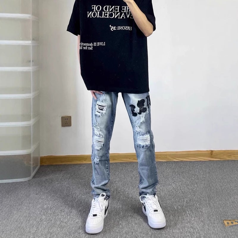 Unisex Casual Daily Denim Jeans - Image 4