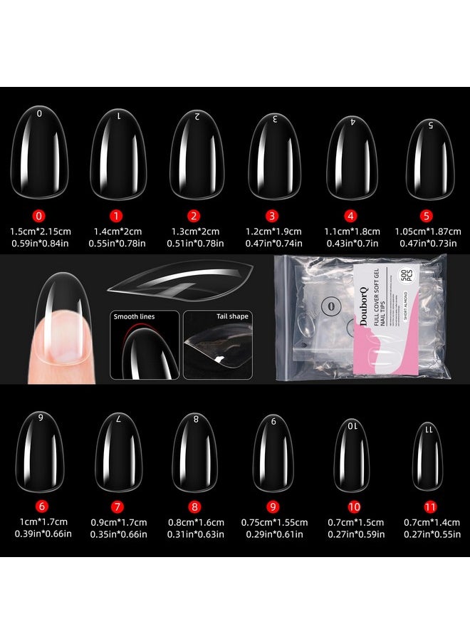 MAJOR DIJIT Major Dijit Gel X Nail Kit - Beginner Gel Nail Set with Nail Drill, 0.5oz 4-in-1 Nail Glue Gel, 500PCS Short Almond Nail Tips, Nail Clipper, UV Lamp for Nail Extensio & Art (Short Almond)  - Image 2