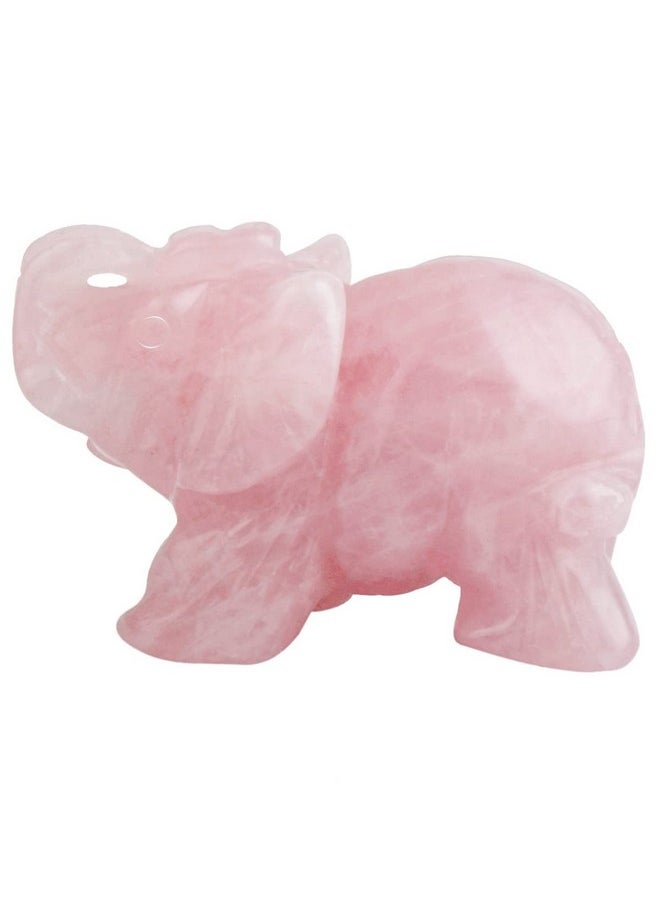 mookaitedecor mookaitedecor Fluorite Crystal Money Tree Crystals Base & Rose Quartz Elephant Statue Figurine for Feng Shui, Wealth and Luck  - Image 2