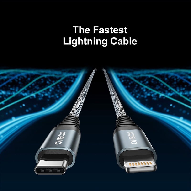ohbox iPhone Fast Charger 10FT 2Pack, USB C to Lightning Cable for iPhone, 10Foot Long USBC iPhone Charger, Type C iPhone Charging Cord Compatible with iPhone 14 13 12 11 Pro Max XR XS X 8 Plus SE iPad - Image 3