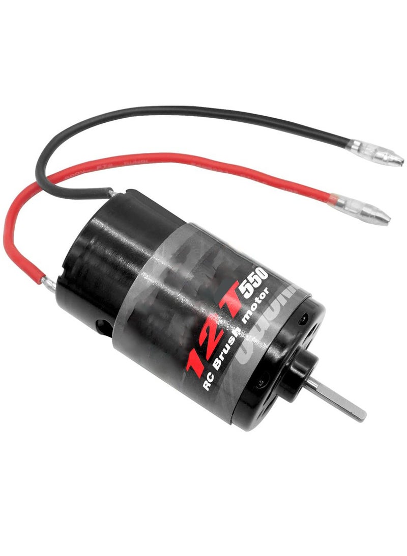 Excefore Motor 550 12T Brushed Motor, for Traxxas 1/10 Slash 2WD/Traxxas Slash 4WD (Part:#3785), Redcat ARRMA AXIAL HSP HPI Wltoys Kyosho HELION, RC Car Boat Parts - Image 1