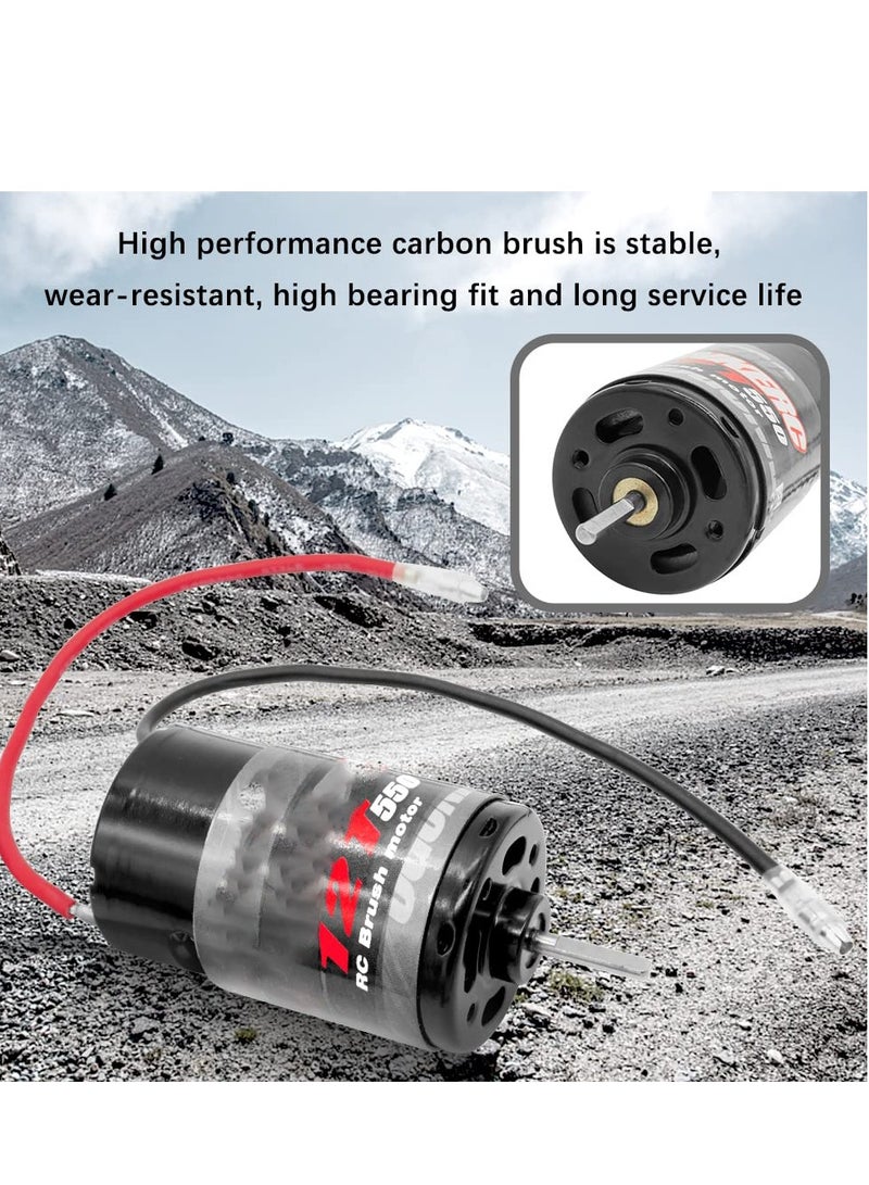 Excefore Motor 550 12T Brushed Motor, for Traxxas 1/10 Slash 2WD/Traxxas Slash 4WD (Part:#3785), Redcat ARRMA AXIAL HSP HPI Wltoys Kyosho HELION, RC Car Boat Parts - Image 3