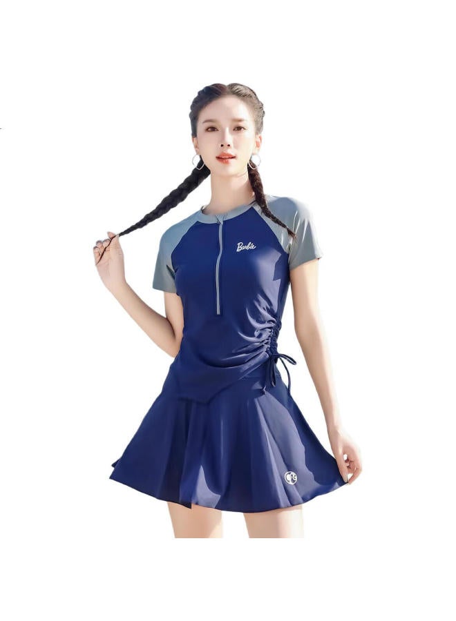 Barbie Women'S Two-Piece Swimsuit Set With High-Waisted Bottoms For Beach, Swimming Pool, And Vacation - Image 3