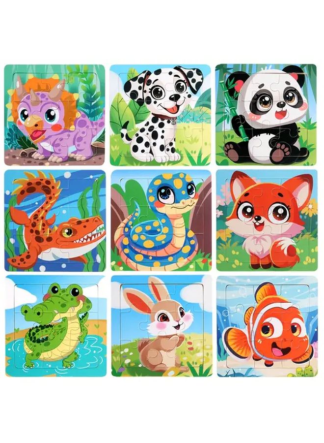 5pcs Wooden Puzzle Farm Ocean Animals Educational Toy For Kids Motor Skills - Image 3