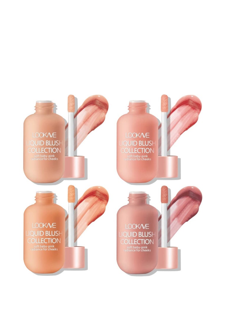 SYOSI Liquid Cream Blush Makeup, Velvet Mousse Texture Lightweight Gel-Cream Blusher, for Cheeks Breathable Feel, Natural Looking Sheer Flush Of Color Long Lasting Waterproof  - Image 1