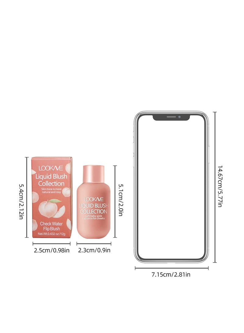 SYOSI Liquid Cream Blush Makeup, Velvet Mousse Texture Lightweight Gel-Cream Blusher, for Cheeks Breathable Feel, Natural Looking Sheer Flush Of Color Long Lasting Waterproof  - Image 4
