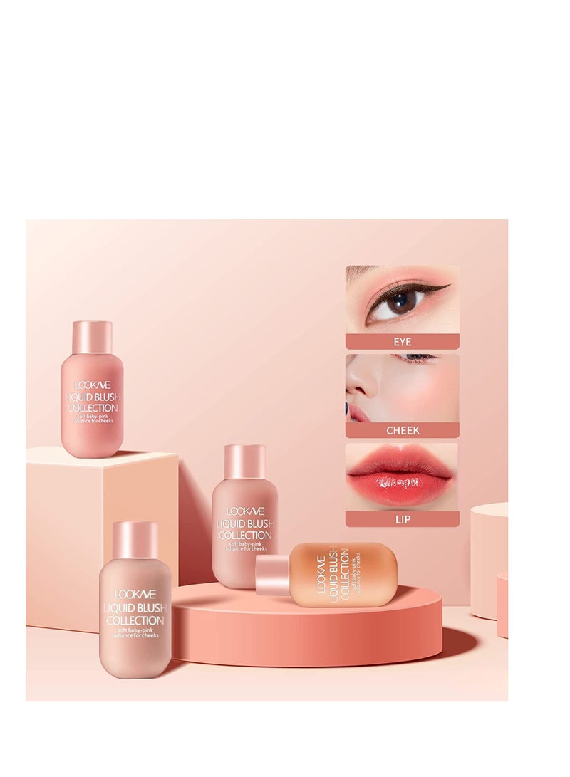 SYOSI Liquid Cream Blush Makeup, Velvet Mousse Texture Lightweight Gel-Cream Blusher, for Cheeks Breathable Feel, Natural Looking Sheer Flush Of Color Long Lasting Waterproof  - Image 3