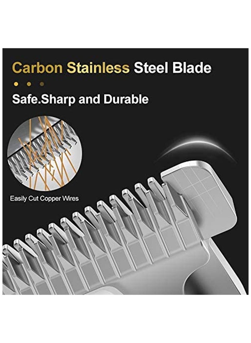Professional Hair Clippers for Men, Hair Cutting Kit, Rechargeable Cordless Hair Clippers with LED Display(Silver) - Image 3