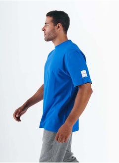SIGMA FIT Sigma Fit SKYDIVER OVER-SIZED SPLIT TEE - S ,Color: Blue  - Image 4