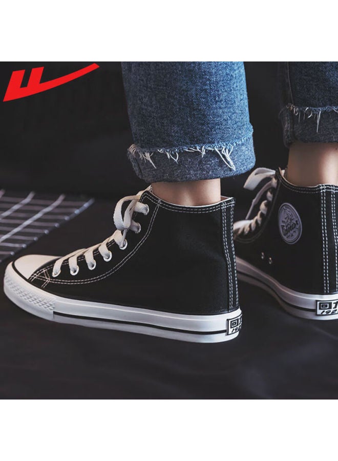 Pull Back Warrior Official Men's And Women's Black High-top Canvas Shoes Spring Summer Casual Skate Shoes Sports Shoes - Image 1
