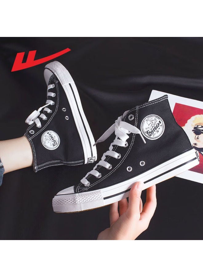 Pull Back Warrior Official Men's And Women's Black High-top Canvas Shoes Spring Summer Casual Skate Shoes Sports Shoes - Image 4