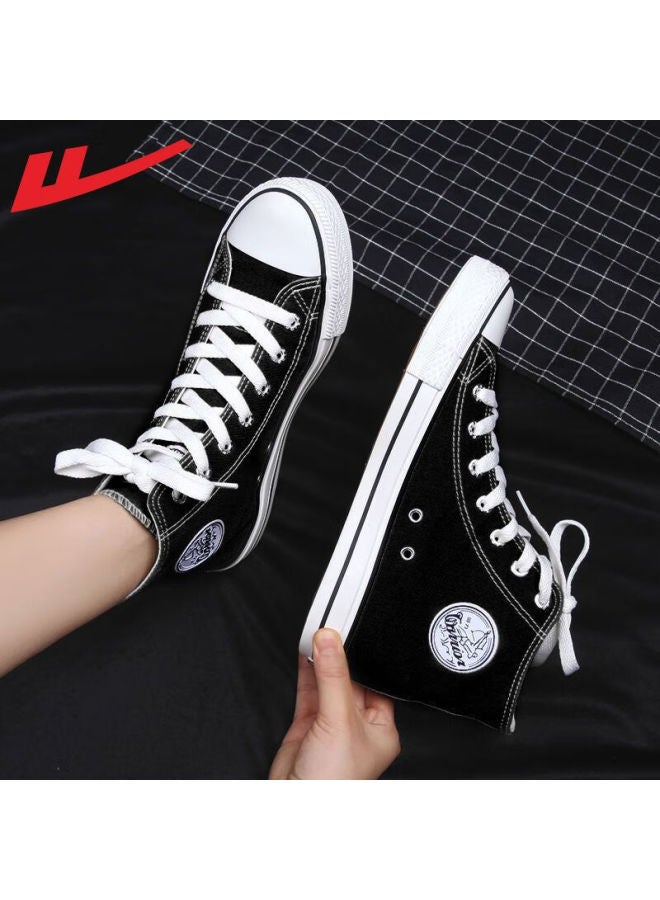 Pull Back Warrior Official Men's And Women's Black High-top Canvas Shoes Spring Summer Casual Skate Shoes Sports Shoes - Image 5