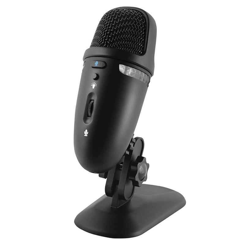 Cyber Acoustics Premium USB Microphone with Dual Recording Patterns - 24-bit Recording Perfect for Podcasting and Vlogging - Compatible with PC and Mac (CVL-2009) - Image 1
