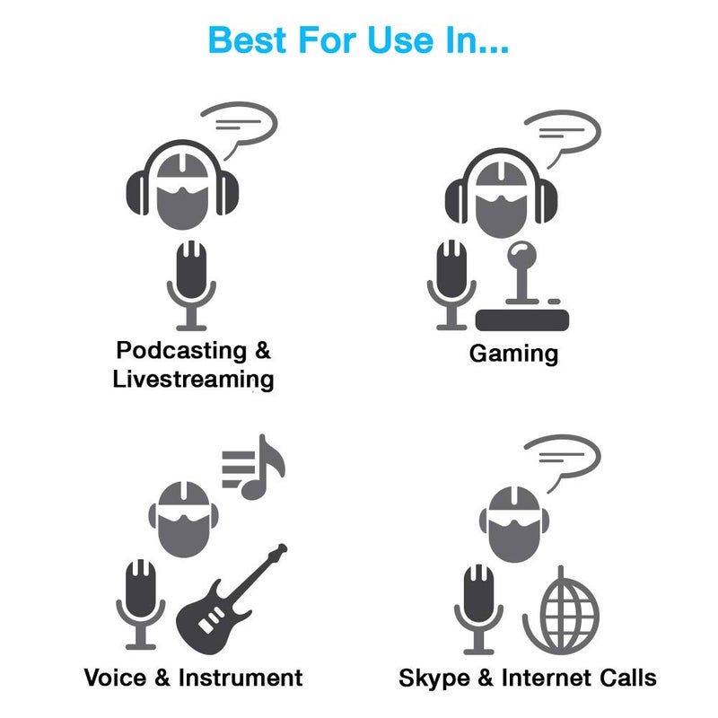 Cyber Acoustics Premium USB Microphone with Dual Recording Patterns - 24-bit Recording Perfect for Podcasting and Vlogging - Compatible with PC and Mac (CVL-2009) - Image 5