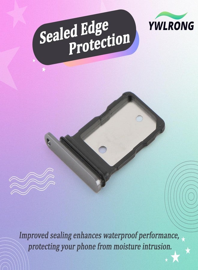 YWLRONG حامل بطاقة SIM 2PCS لجهاز Google Pixel 7 Pro بديل لفتحة بطاقة SIM لجهاز Google Pixel 7 Pro GP4BC GE2AE مع دبوس فتح الإخراج (أسود) - Image 4