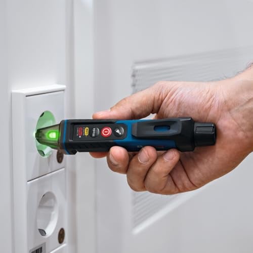 BOSCH GVD 1000-17 Voltage Tester | Dual Range 24–1000V & 90–1000V AC | IP67 Rated | LED, Sound and Vibration Alerts | Flashlight | TPE Grip | CAT IV 1000V | Auto Self-Test | No Contact Needed - Image 2