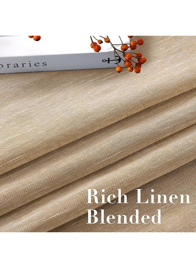  انتكس بيت الستائر ستائر كتان شفافة شبه شفافة - مظهر أنيق لغرف المعيشة وديكور المنزل - قماش خفيف الوزن مع حلقة فولاذية - قطعة واحدة - Image 5