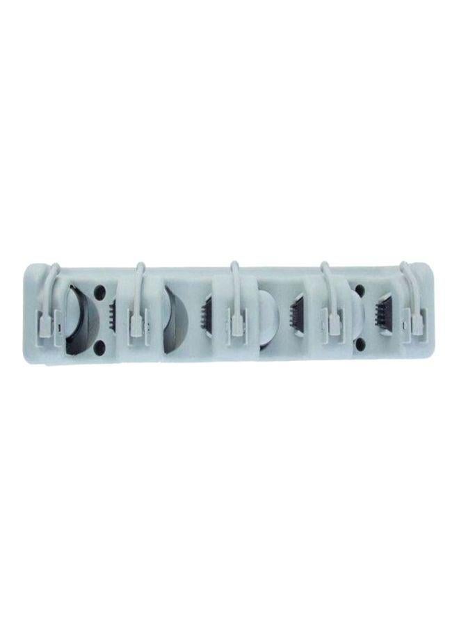 Sharpdo Wall Mounted Mop Organizer Holder Grey 35x9x7cm - Image 1
