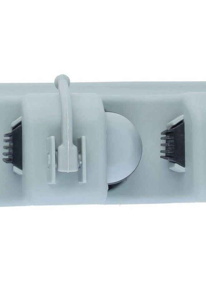 Sharpdo Wall Mounted Mop Organizer Holder Grey 35x9x7cm - Image 3