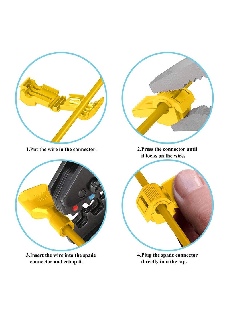 240 PCS T-Tap Wire Connectors Self-Stripping Quick Splice Electrical Terminals Kit with Storage Case - Image 4