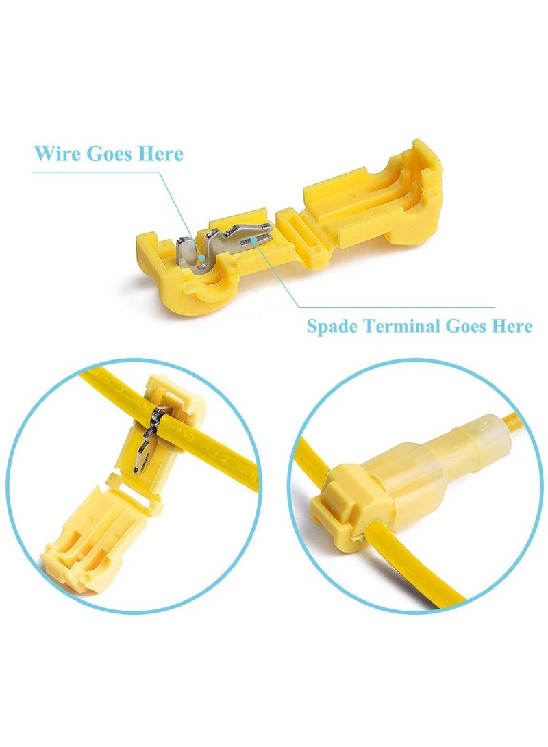 240 PCS T-Tap Wire Connectors Self-Stripping Quick Splice Electrical Terminals Kit with Storage Case - Image 3