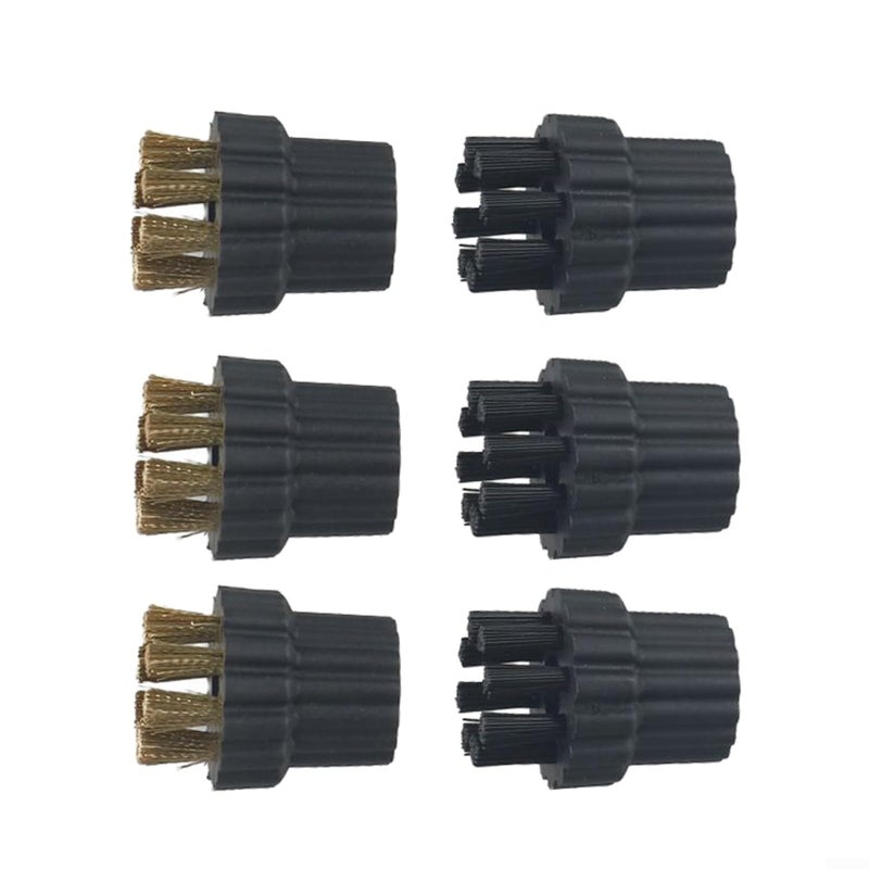 6Pcs Brass and Nylon Brush Head Replacement Kit for Steam Cleaner X5 X500 X700 - Image 2