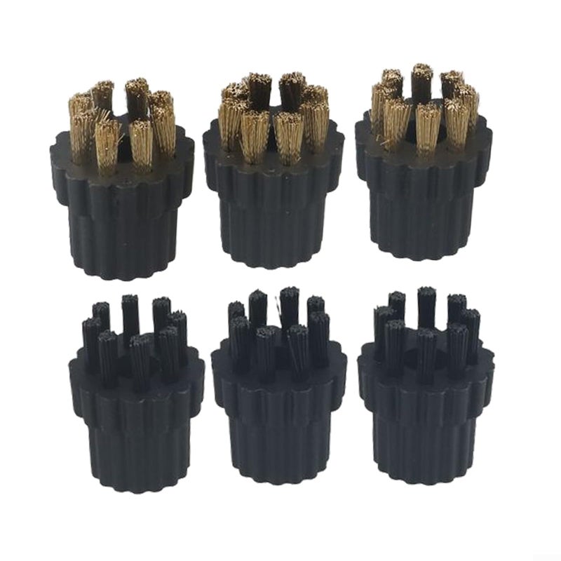 6Pcs Brass and Nylon Brush Head Replacement Kit for Steam Cleaner X5 X500 X700 - Image 4