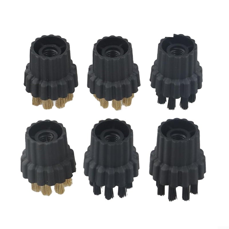 6Pcs Brass and Nylon Brush Head Replacement Kit for Steam Cleaner X5 X500 X700 - Image 3