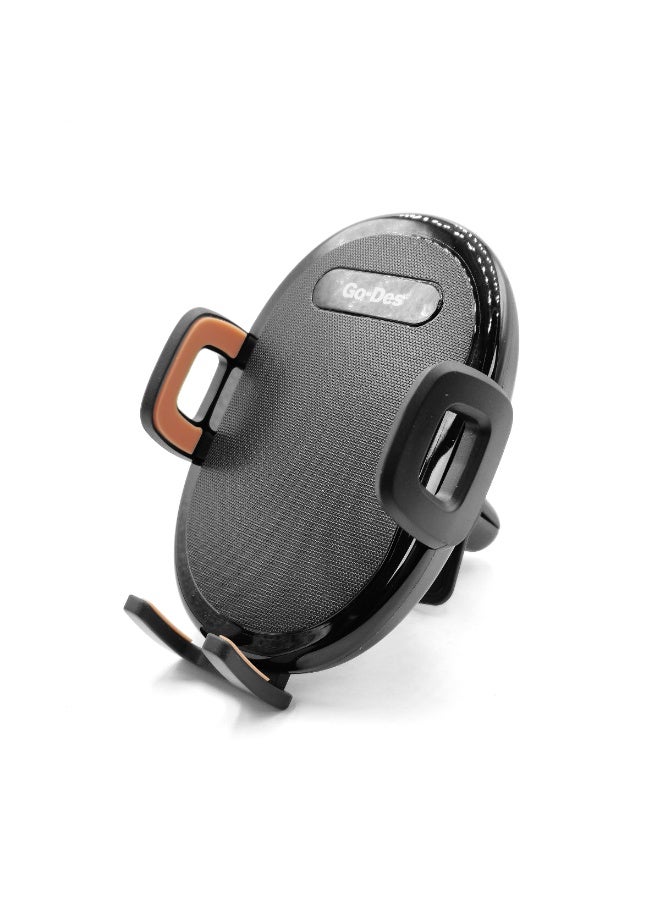 GO-DES Car Mobile Holder – 2-in-1 Dashboard & Air Vent Mount, Strong Suction Cup, Auto-Tightening Grip, Adjustable Arm, Universal Phone Stand GD-HD753 - Image 4