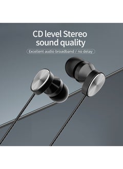 Generic Pin In-ear Headset With Microphone Wire Control 3.5MM For Apple Huawei Xiaomi Subwoofer Headset Wholesale-Color:Black  - Image 1