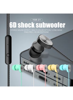 Generic Pin In-ear Headset With Microphone Wire Control 3.5MM For Apple Huawei Xiaomi Subwoofer Headset Wholesale-Color:Black  - Image 2