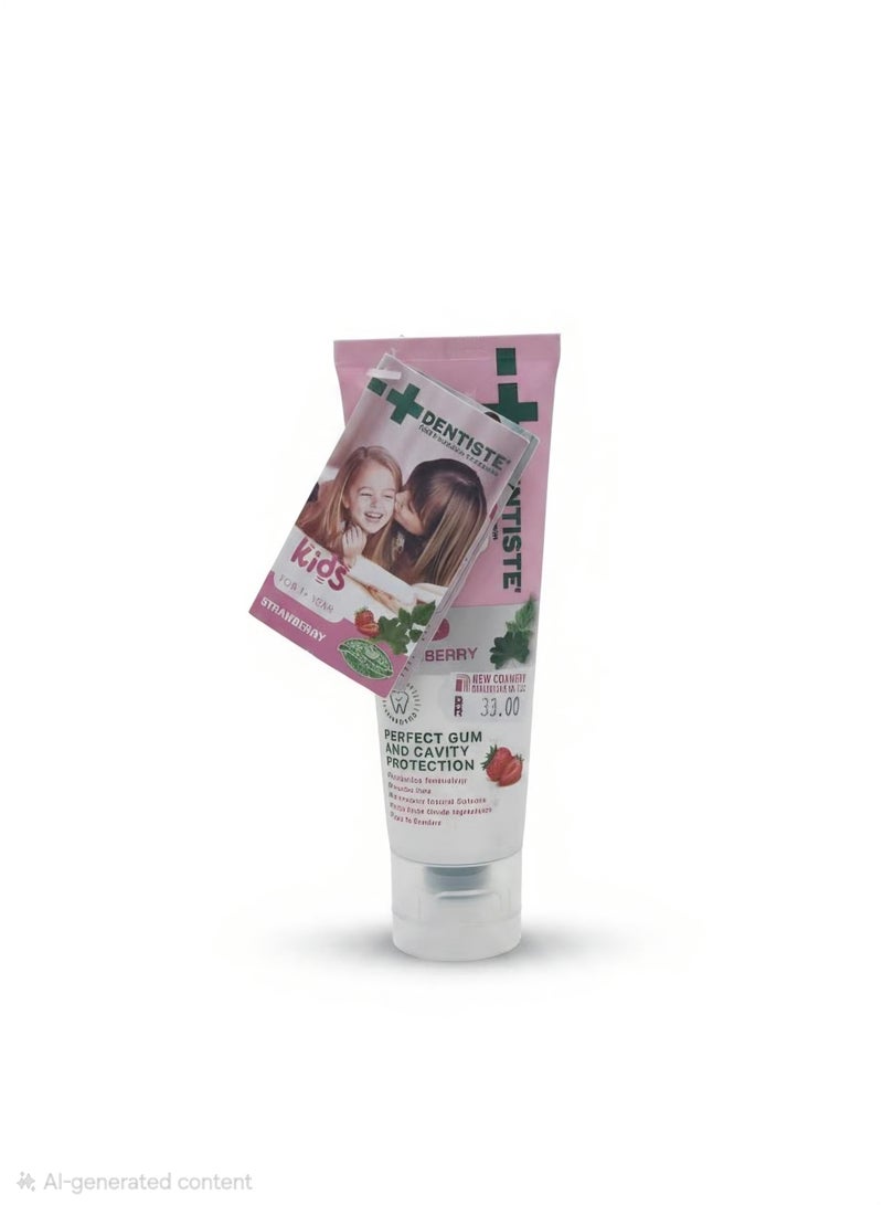 Dentiste Kids Toothpaste with Postbiotics 60g | Strawberry Flavor | Gentle Daily Care for Strong Teeth, Healthy Gums & Fresh Breath