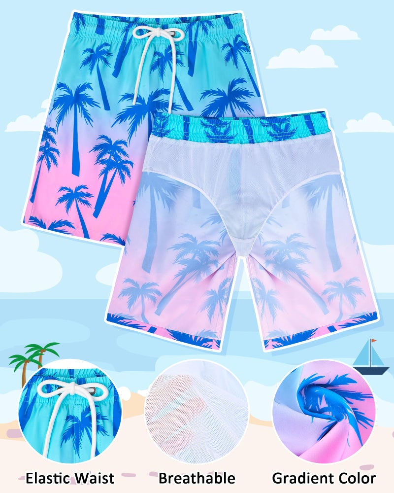AuSletie Boys Two Piece Rash Guard Swimsuits Sets Kids Short Sleeve Swimsuits Bathing Suit with Swim Trunks Swimwear Set - Image 5