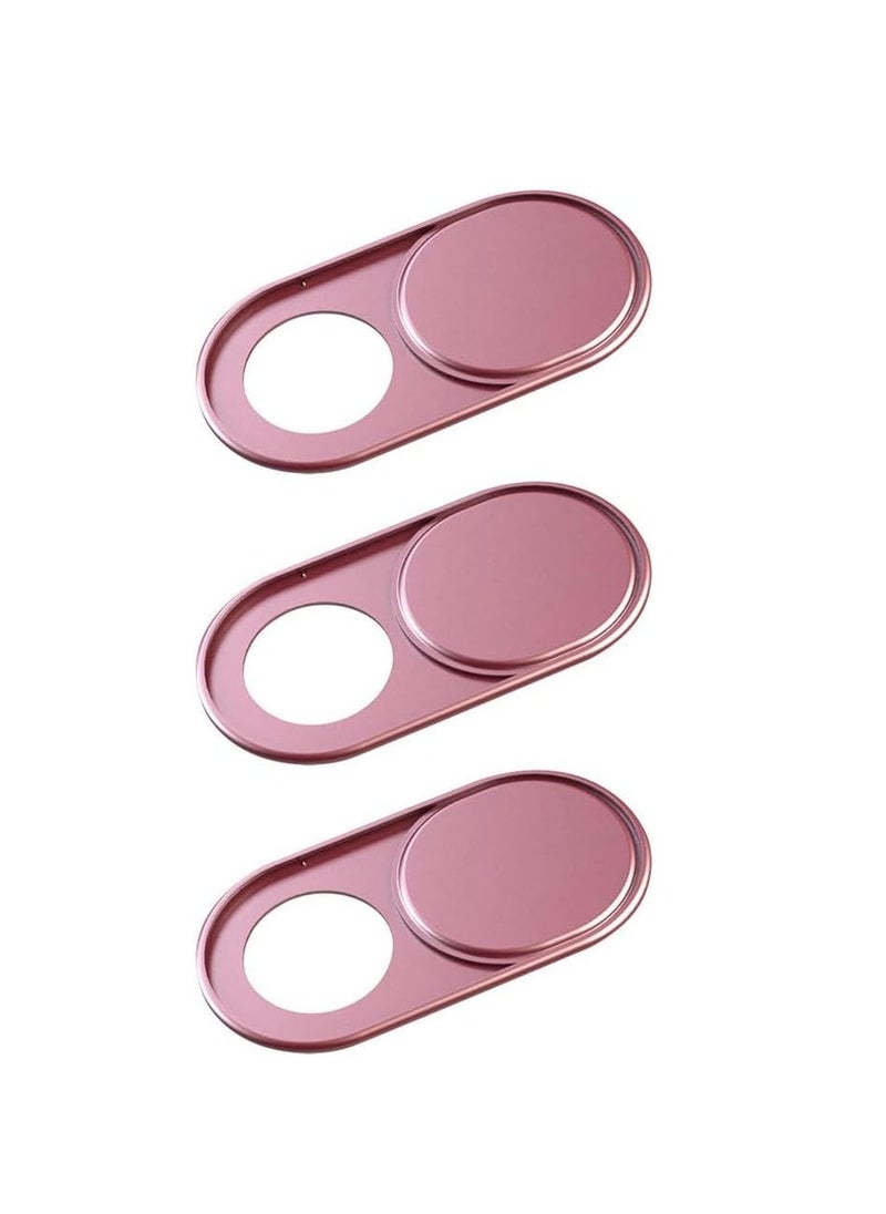 Generic Webcam Cover Slide 0.7mm Ultra-Thin Metal Web Camera Cover for MacBook Pro iMac Laptop PC iPad Pro iPhone Protect Your Visual Prvacy 3 Pack Rose Gold  - Image 1