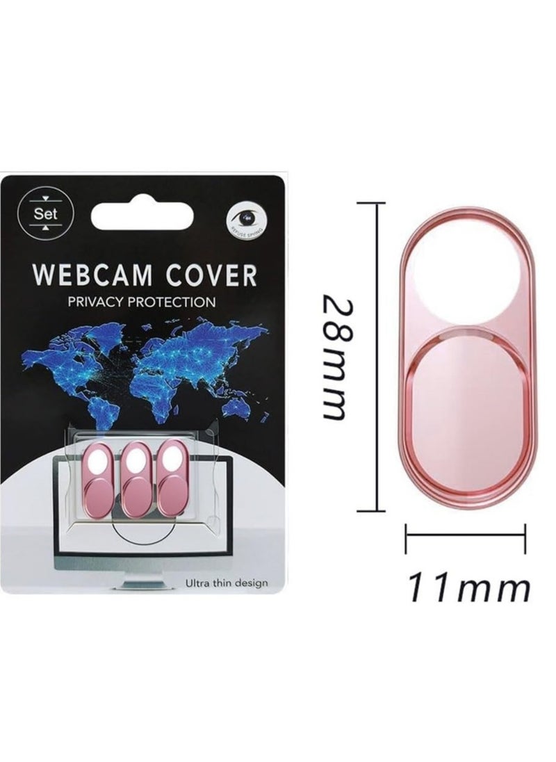 Generic Webcam Cover Slide 0.7mm Ultra-Thin Metal Web Camera Cover for MacBook Pro iMac Laptop PC iPad Pro iPhone Protect Your Visual Prvacy 3 Pack Rose Gold  - Image 2
