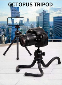 Jmary JMARY MT-25 - Table Top Mini Portable Flexible Tripod Stand for Mobile Phones and DSLR & Digital Cameras - Coming with Universal Mobile Phone Holder (MT-25-BLK)  - Image 2
