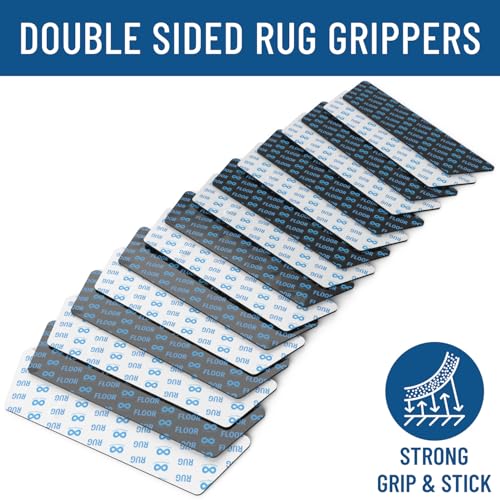 Everlasting Comfort Area Rug Gripper for Hardwood Floors - No Damage Non Slip Rug Pads, Floor to Carpet Tape for Holding Rugs in Place, Washable and Reusable, Double Sided Anti Slip Tape - 8 Pack - Image 2