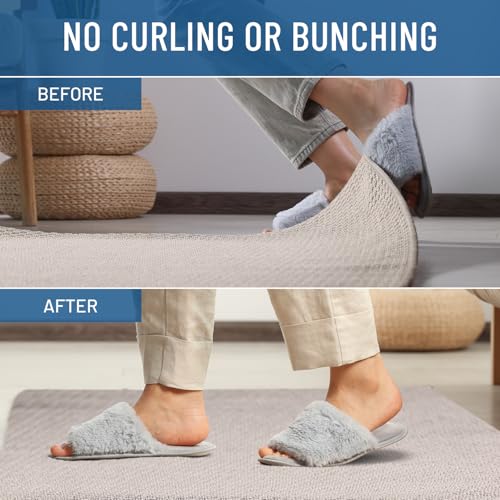 Everlasting Comfort Area Rug Gripper for Hardwood Floors - No Damage Non Slip Rug Pads, Floor to Carpet Tape for Holding Rugs in Place, Washable and Reusable, Double Sided Anti Slip Tape - 8 Pack - Image 4