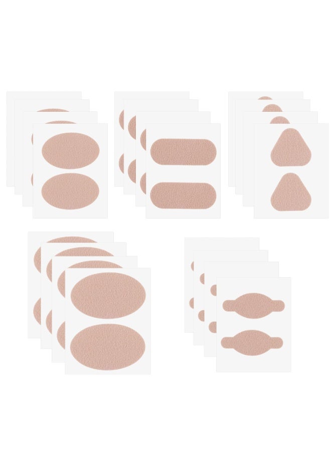 20PCS Adhesive Foot Pads – Precut Fabric Blister Prevention Pads for Heels, Toes and Shoes – Friction Protection Tape for Running, Hiking, Travel and Daily Use – Light Brown - Image 1
