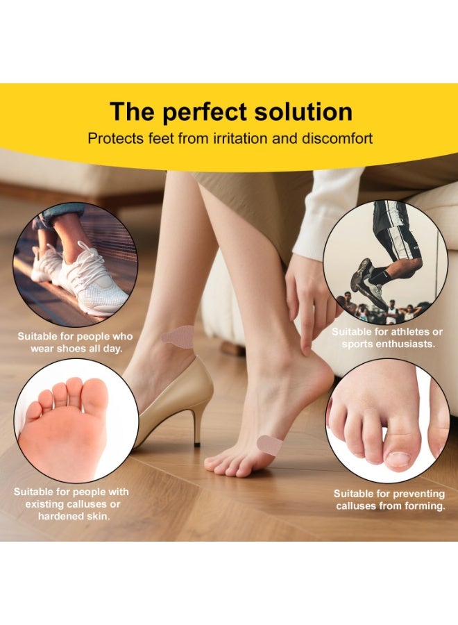 20PCS Adhesive Foot Pads – Precut Fabric Blister Prevention Pads for Heels, Toes and Shoes – Friction Protection Tape for Running, Hiking, Travel and Daily Use – Light Brown - Image 2