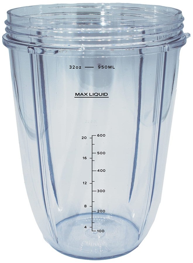Blendin Replacement 32 Ounce Cup with Handled Lip Ring, Compatible with Nutribullet 600W, 900W, NB-101B, NB-101S, NB-201, NBR-0601, NBR-1201, NB9-1301, 900 Pro Series Blenders, 2 Pack Extra Large - Image 4
